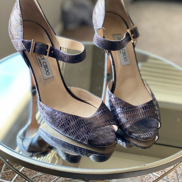 Jimmy Choo croc embossed pumps - Picture 2 of 3